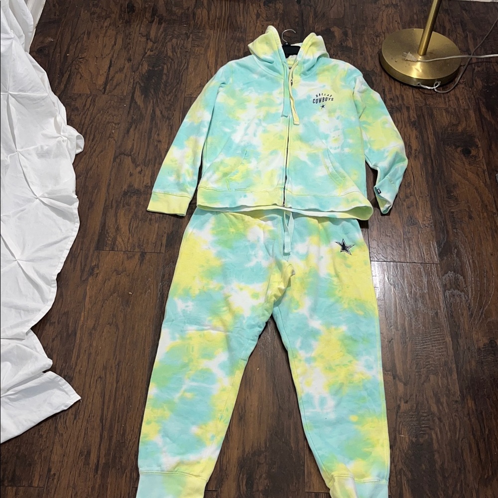 NFL Dallas Cowboys Pastel Tie-Dye Hoodie set